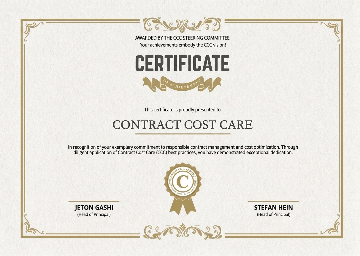 Contract Cost Care Certificate